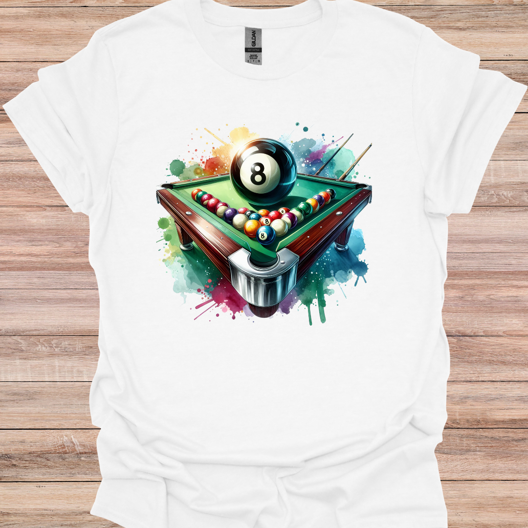 Illuminated 8 ball splatter