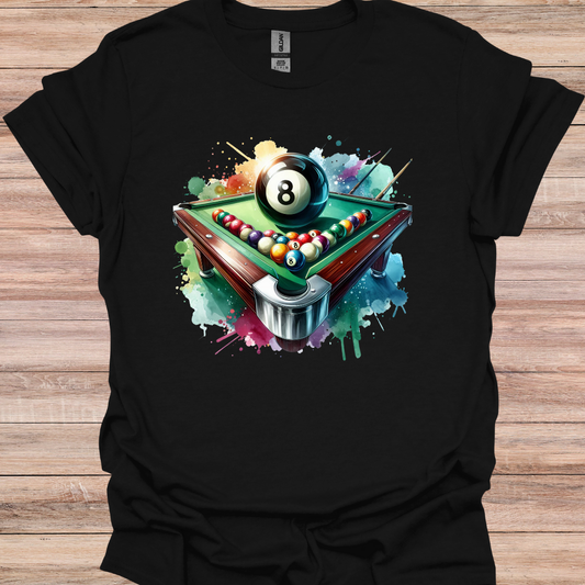 Illuminated 8 ball splatter